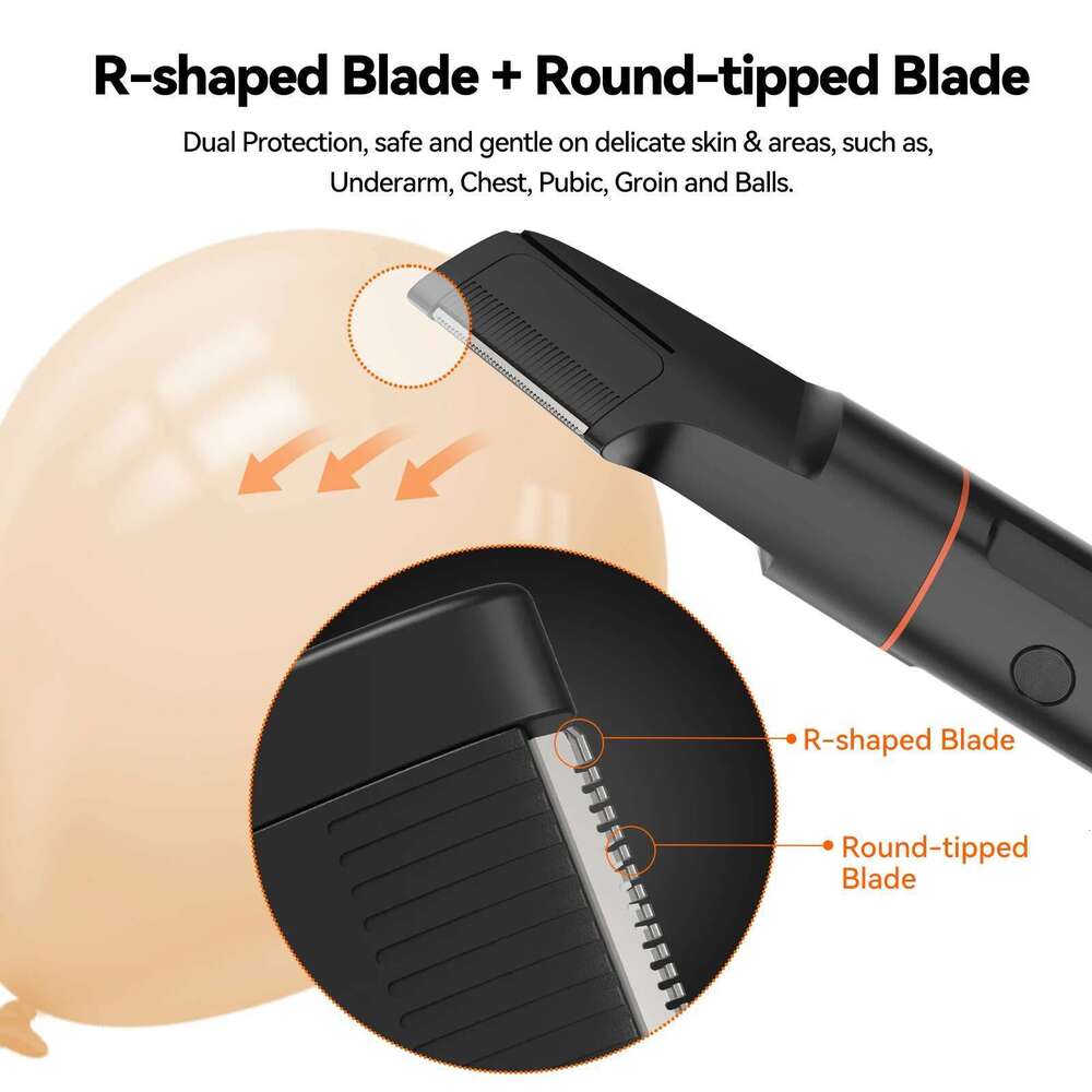 MAXGROOM 4 In 1 Body Kits Men Nose/Beard Trimmer Electric Ipx6 Waterproof Groin Pubic Hair Shaver For Man