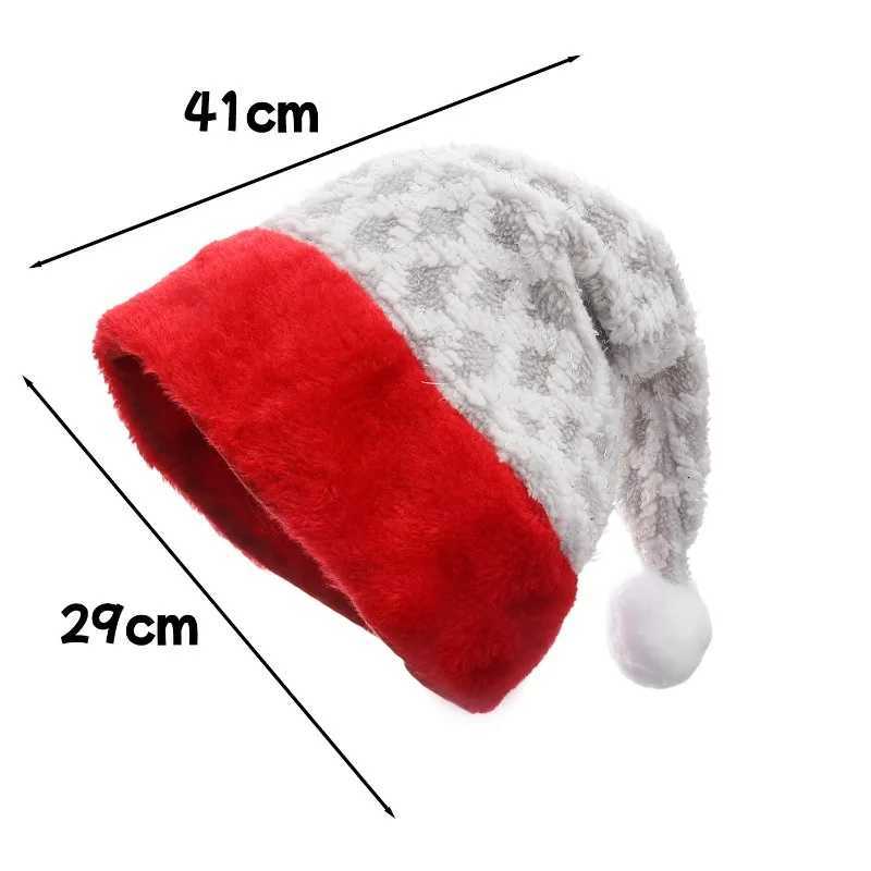 Christmas Hat Diamond Jacquard 3D Flannel Thick Warm Plush Holiday Party Decoration Adult Kids Xmas Winter Soft Comfortable Hat Y251115