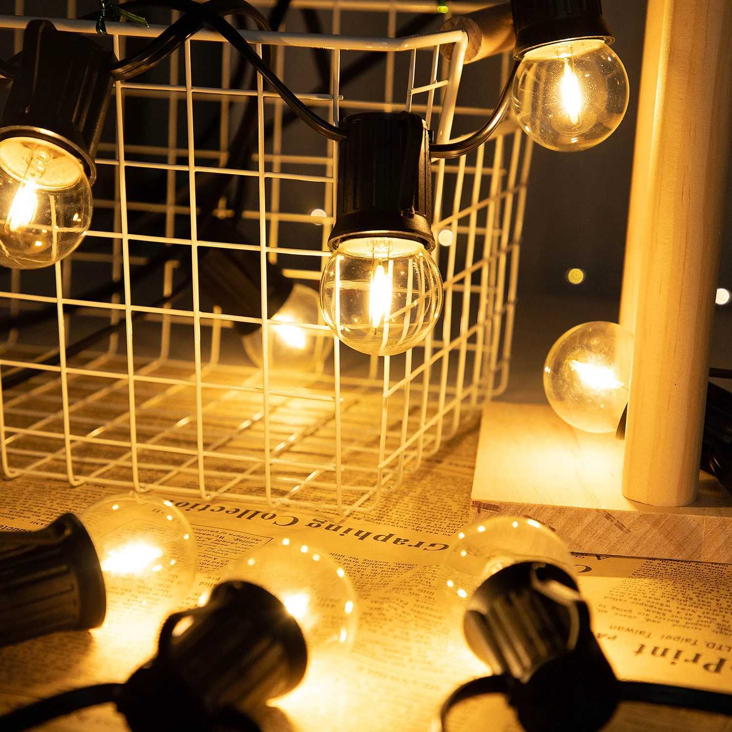 G40 Globe Edison Lamp 1W E27 Base Antique Mini Ball String Light Replacement Bulb Amber Clear Glass Warm White Led Filament Bulb C251115