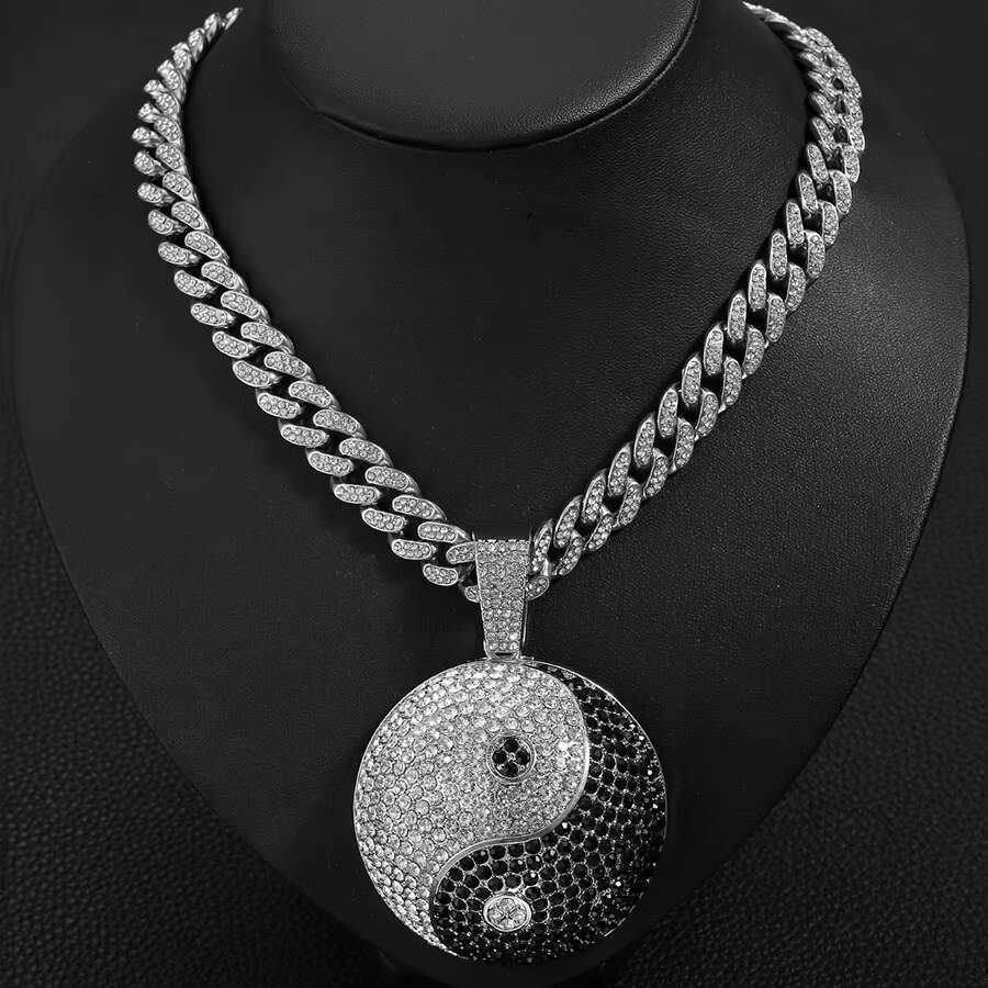 DHcollection Hip Hop Bagua Necklace Personality Chinese Style Yin Yang Tai Chi Male Pendant