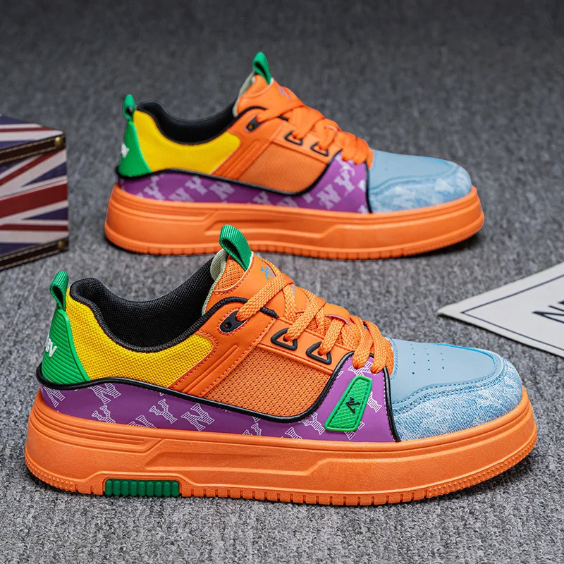 Skateboard mens shoes casual sports shoes leather tennis summer sports outdoor running hiking platform Loafers 250411