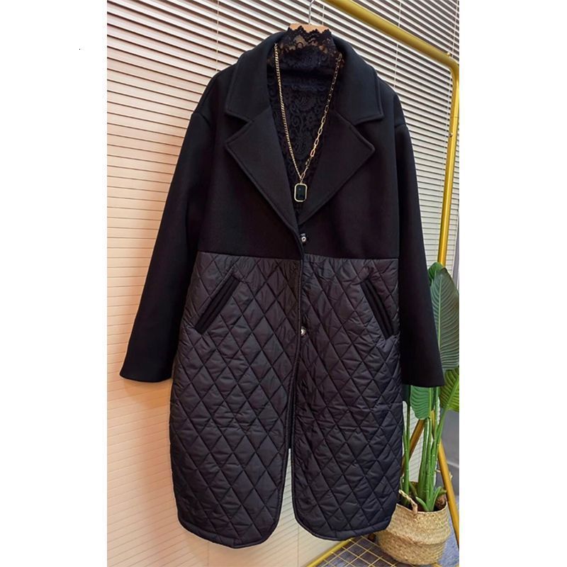 AMII Minimalist Womens Winter Coat Simple Warm Long Double Chest Collar Detachable Womens Jacket 12324016 241125