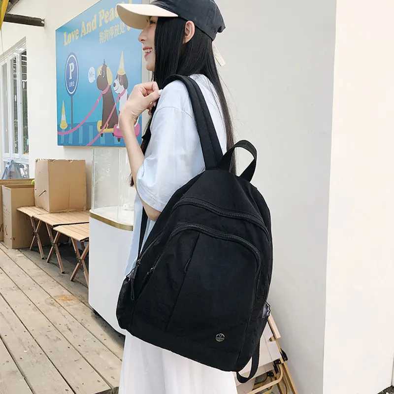 Casual Backpack Women Lightweight Waterproof Travel Backpacks Large Capacity Womens Bag College Girls School BackpackW251114