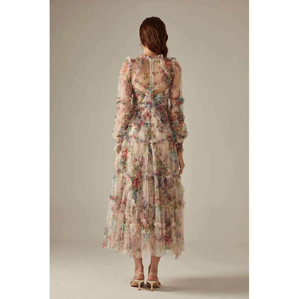 Elegant Sexy Lace Ral Prom Pleated Woman Wedding Party Dress Long Sleeve Gala Evening Dresses Women 2024