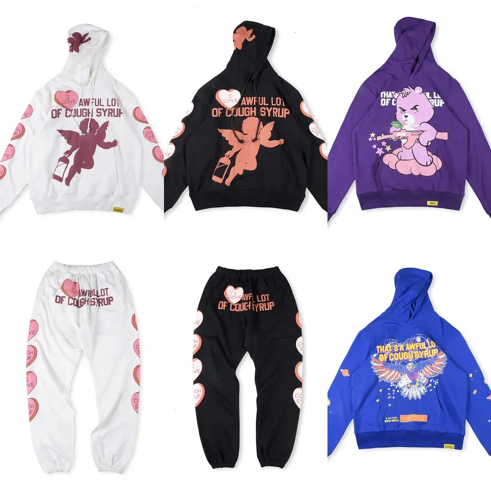 Awful Lot of Caugh Syrup Hoodie T-shirt Trendsetting Designer Hoodies Printed Graphic T-shirt Featuring Retro Inspired Prints Complemented by High Street Tailored