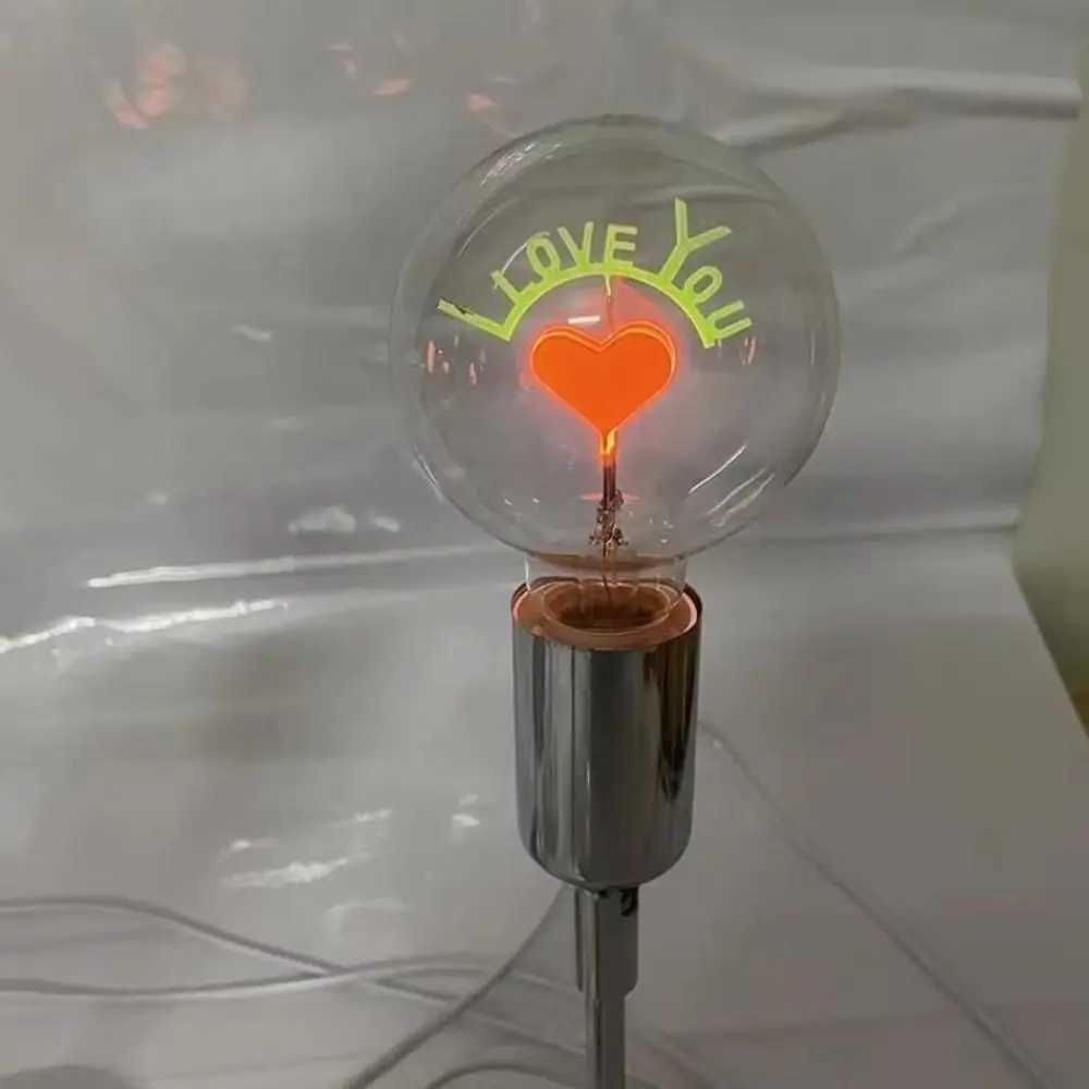 Energy Saving Rose Flame Light Bulb Sunflower Love Art Light Bulb Atmosphere Screw Holder Creative Night Lamp Festival C251115