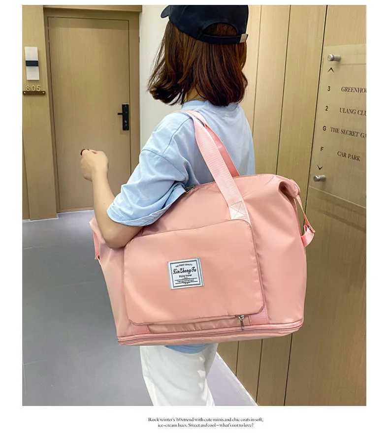 Foldable Travel Bag Female Portable Large Capacity Maternity Storage Short DistanceTravel Duffel Swim Fitness Bag Bolsos GrandesW251115