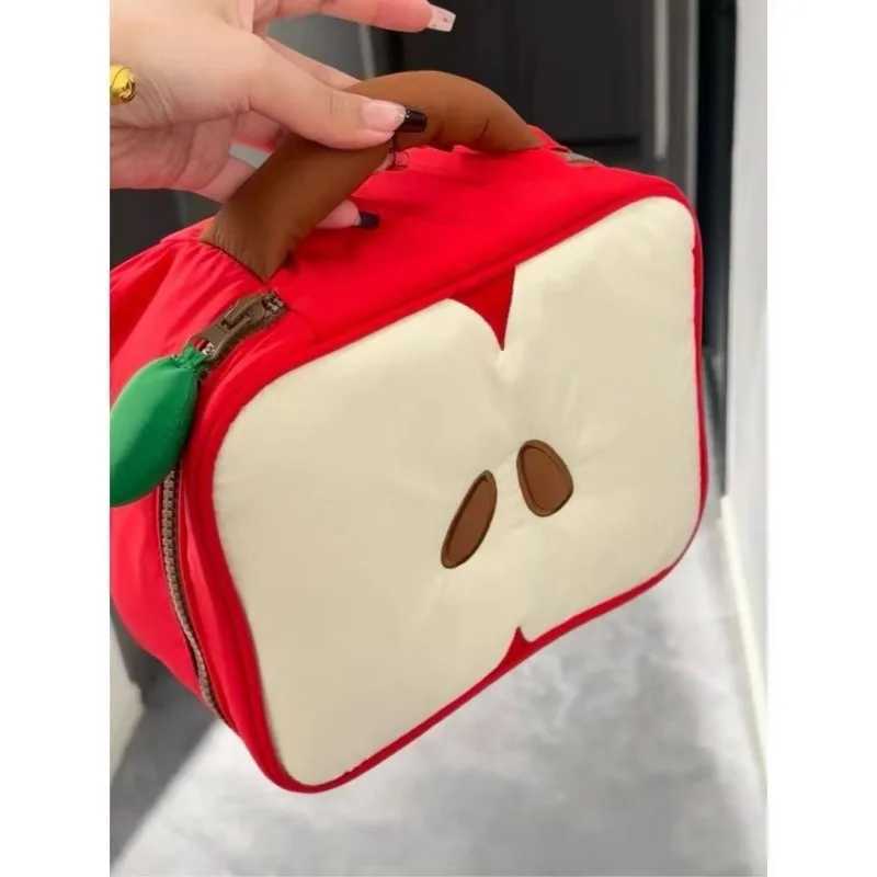 Paper boxes apple patterned makeup bags womens travel storage bags cosmetics toilet storage bags womens handbags Christmas giftsXJ250415