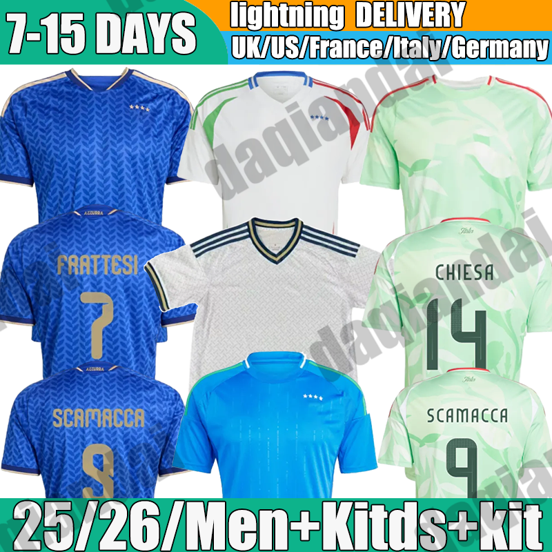 2024/25/26 Italy 2026 maglia Soccer Jerseys Italia Football Bastoni #21 BARELLA #18 Shirt Men Kids Kit