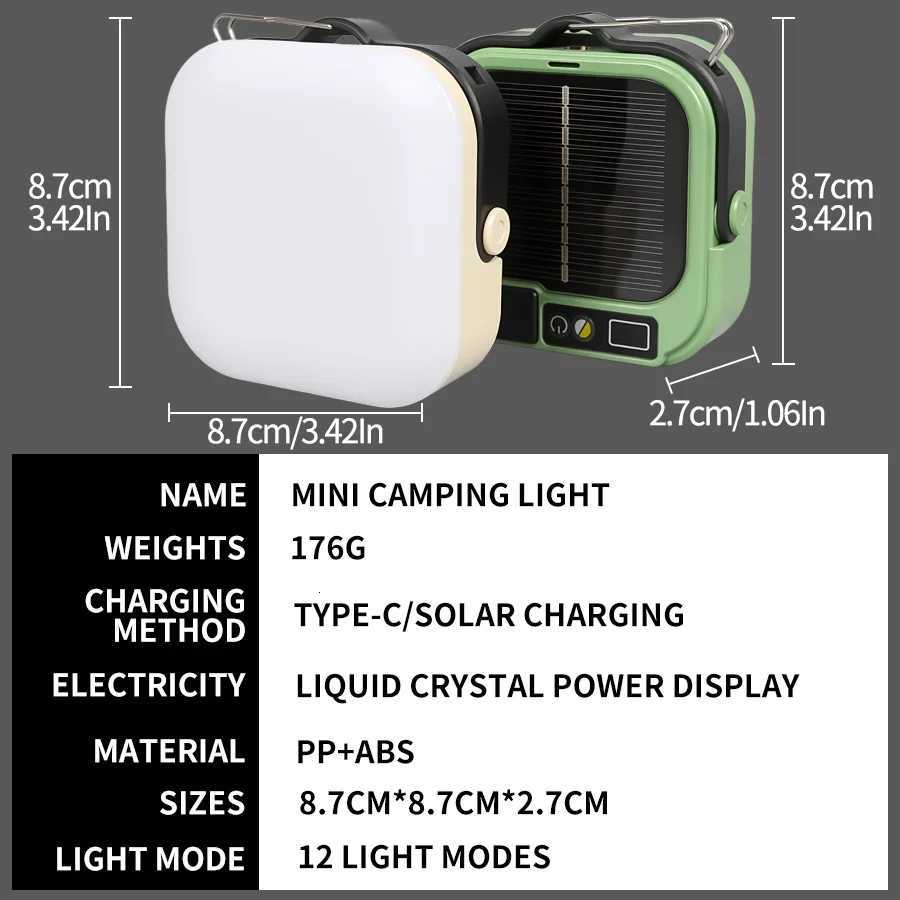 COB Floodlight Outdoor Tent LightBuilt-in 1200Mah Portable Camping LanternWaterproof Outdoor Camping Work Emergency Lighting M251115
