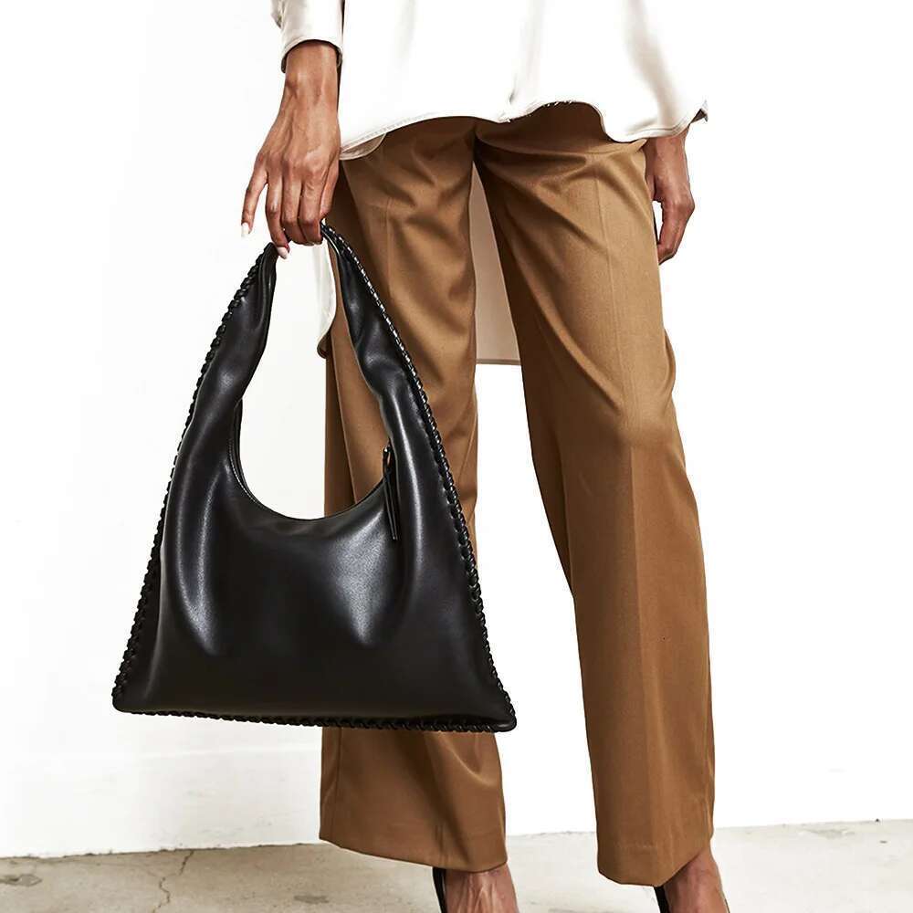 Designer Bag Large Capacity Vegan Leather Woven Women Slouchy Tote Top-Handle Hobo Purses Soft Shoulder Bag With Zipper