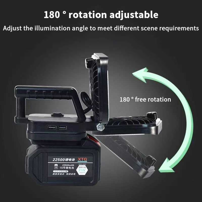 1/2 Set Lithium Battery Portable LED Spotlight Ideal for Work Camping and Emergency Situations M251115