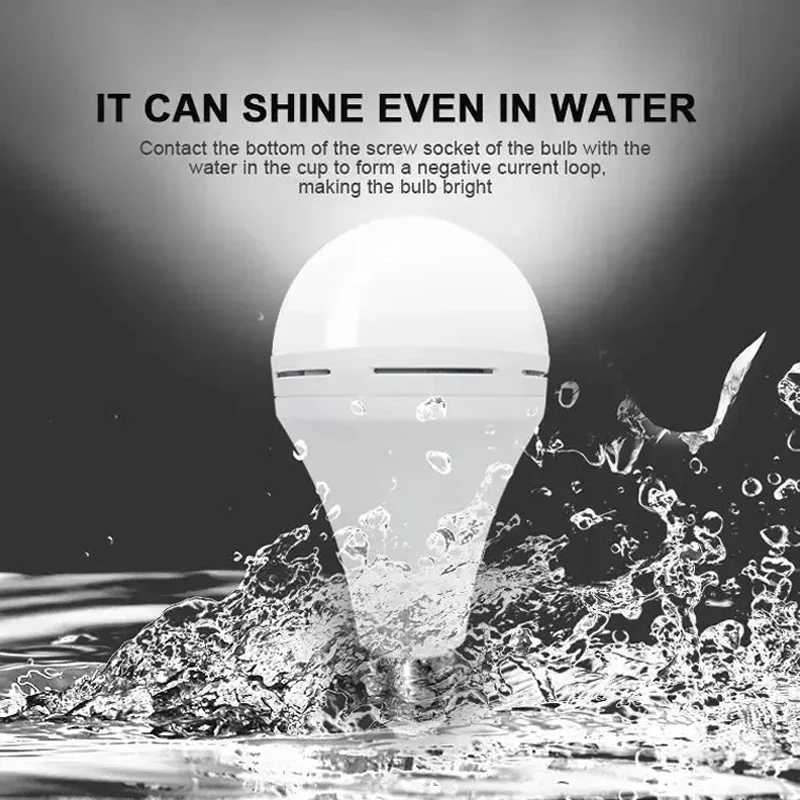 7W/9W/12W/15W Emergency Light Bulb LED Handheld Hanging Energy-Saving Lights Bulb Portable Household Tent Fishing Lighting C251115