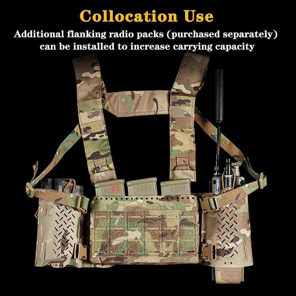 Airsoft Hunting Vest MOLLE Tactical Chest Rig Bag With 5.56 Triple Elastic Magazine Pouch Tactical Plate Carrier Vest Equipment XJ251114