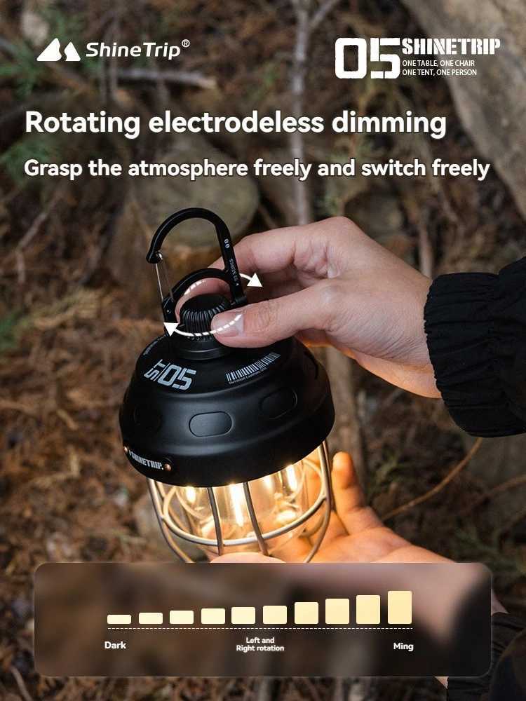 Shine Trip 05 Series Nut Lamp Metal Texture Long Range Rechargeable Camping Atmosphere Tent Light M251115
