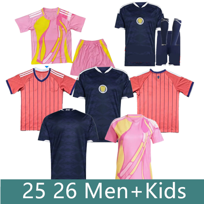 2025 2026 Scottish DALGLISH MCGREGOR Football Shirt 25 26 Women's away pink 150th anniversary commemorative football shirt Men's children's retro version uniform