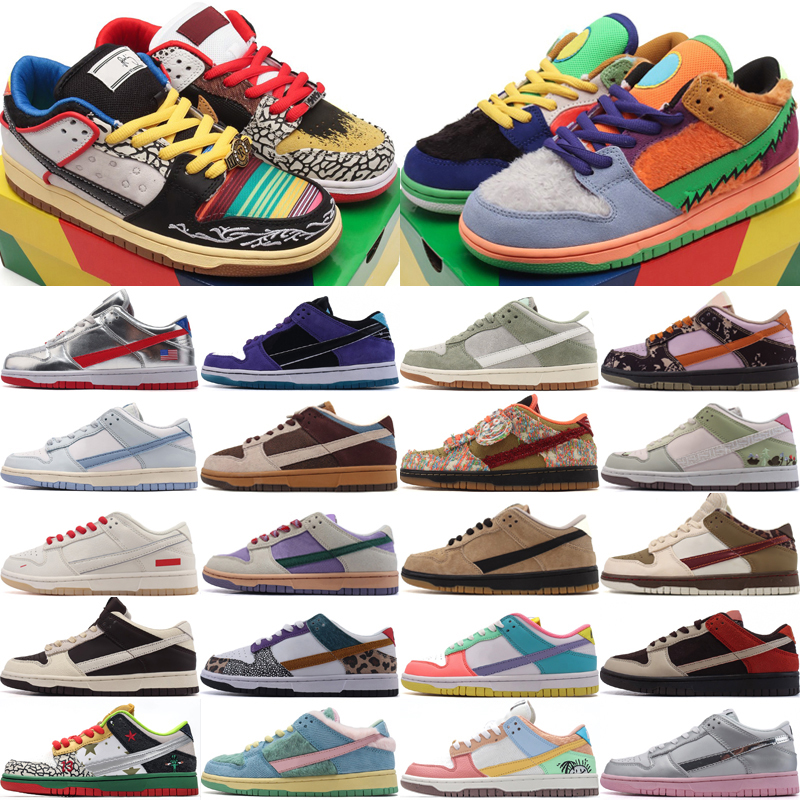 Top Low Men Women Running Shoes New Leather Designer Khaki Team Red Pearl White Pink Foam Red Pandas Grey Fog Visty Digital Camo Outdoor Sneakers Size 36-45