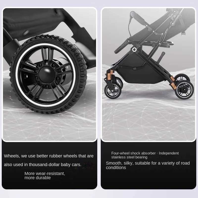 Lightweight folding simple high landscape new generation handcart with telescopic handcart shock-absorbing rubber wheels X250415