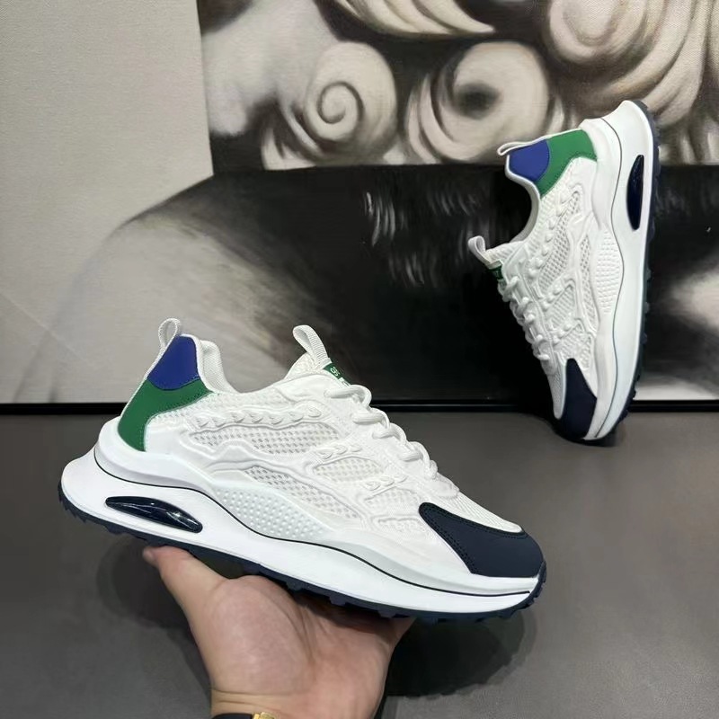 2025 Free shipping sports shoes men casual shoes mesh perforated breathable running shoes lightweight trendy fashion