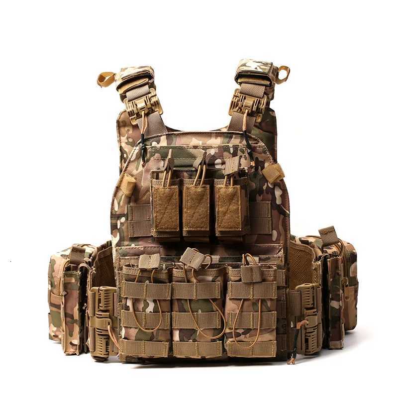 Best-selling 600D Polyester Tactical Vest - Durable breathable and adjustable Molle design with multiple pockets for outdoor activities. XJ251114