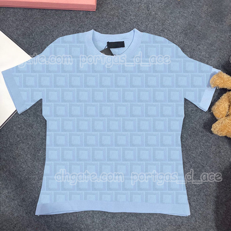 Designer Luxury Shirts Women Letter Embossed Knitted Cropped Tops Summer Street Style Vacation Club Party Tees