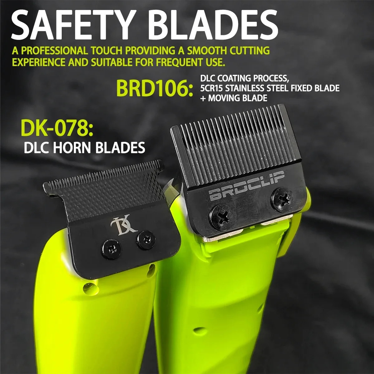 Professional Electric Hair Clipper BRD 106 with Base 7500RPM Hair Trimmer for Man DK-078 DLC Blade 7200RPM Barber Shop 2PC Set 251111