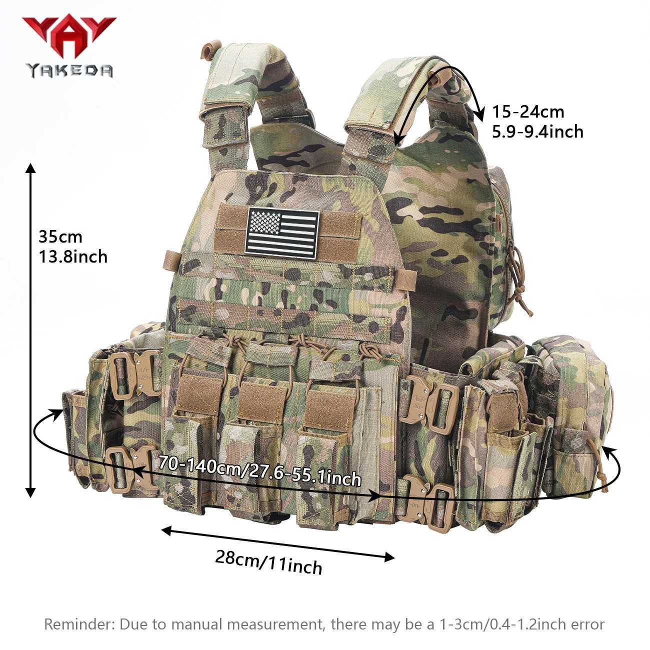 YAKEDA MOLLE Quick Release Training Vest Multi-functional Quick Release Snake Buckle Outdoor Tank Top XJ251114