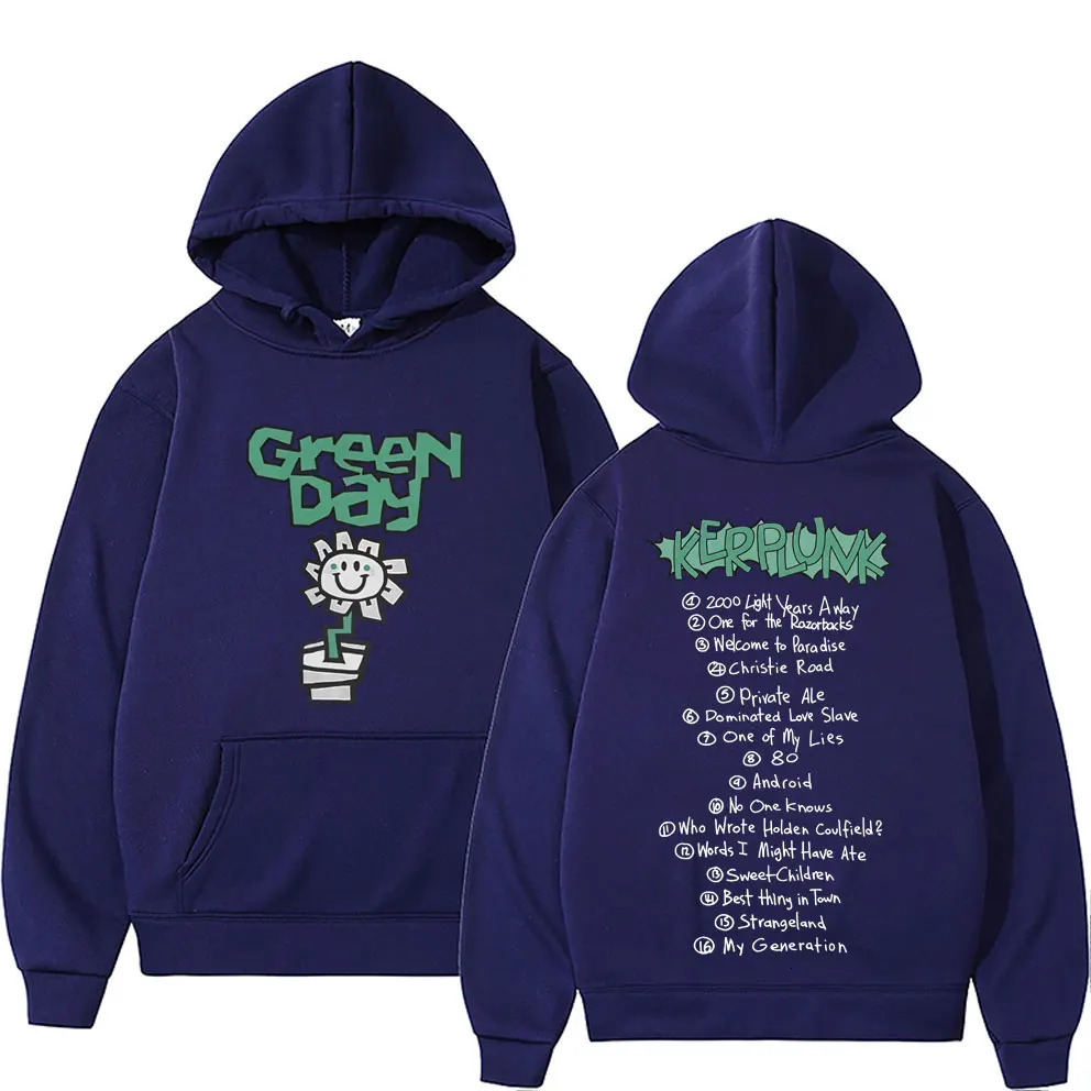Punk Band Green Day Kerplunk Graphic Hoodie Male Vintage Casual Fleece Sweatshirt Men Women Gothic Rock Retro Oversized Hoodies 251113