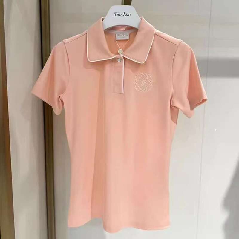New Women's Golf Clothing Fashion Polo Shirt Summer Short Sleeve Breathable Skin Friendly Slim Fit Versatile