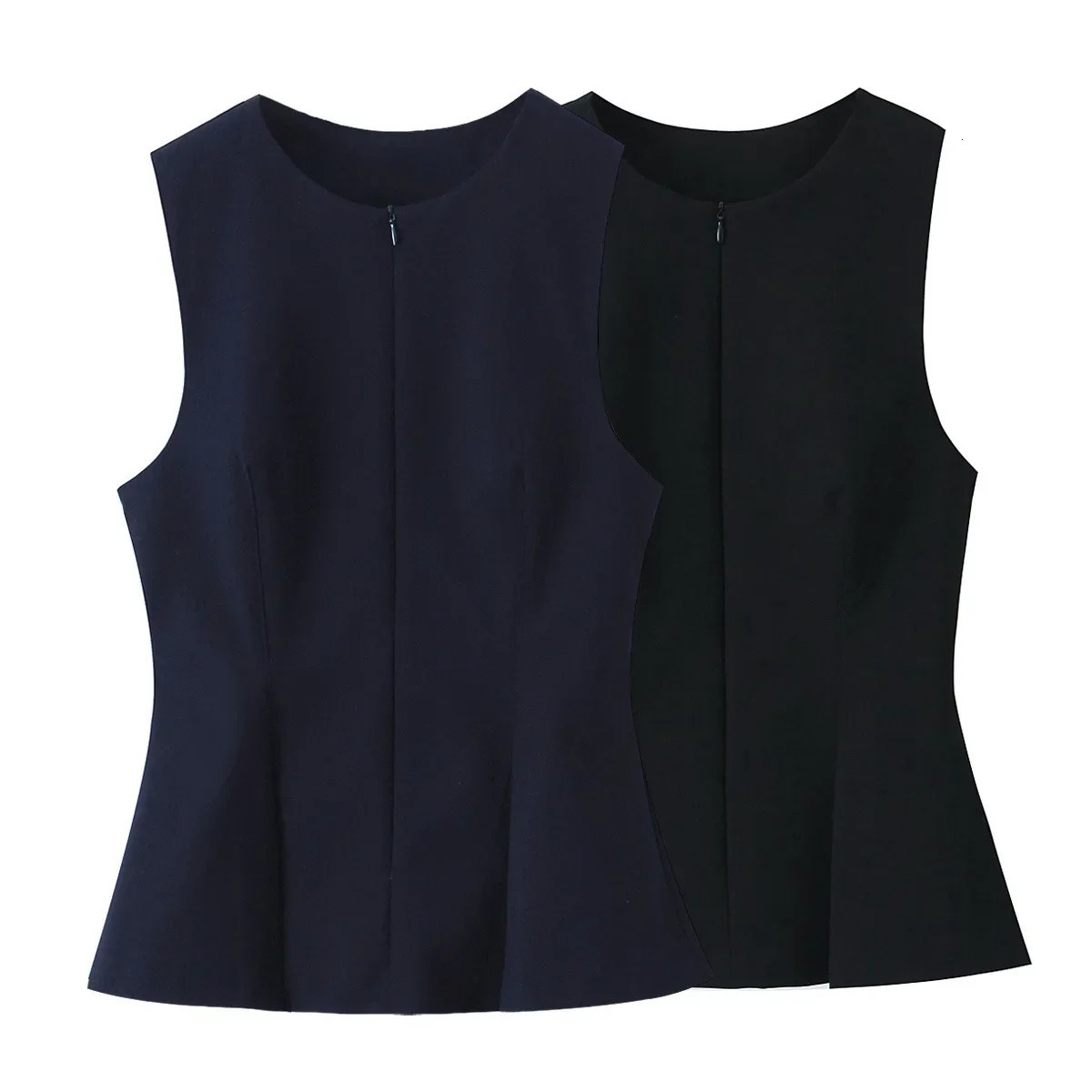 ZRWOMEN Elegant Mini Dress Style Top Polyester Fiber Tank with Twist ly Arrived in Winter 2024 2180104013 250414Z