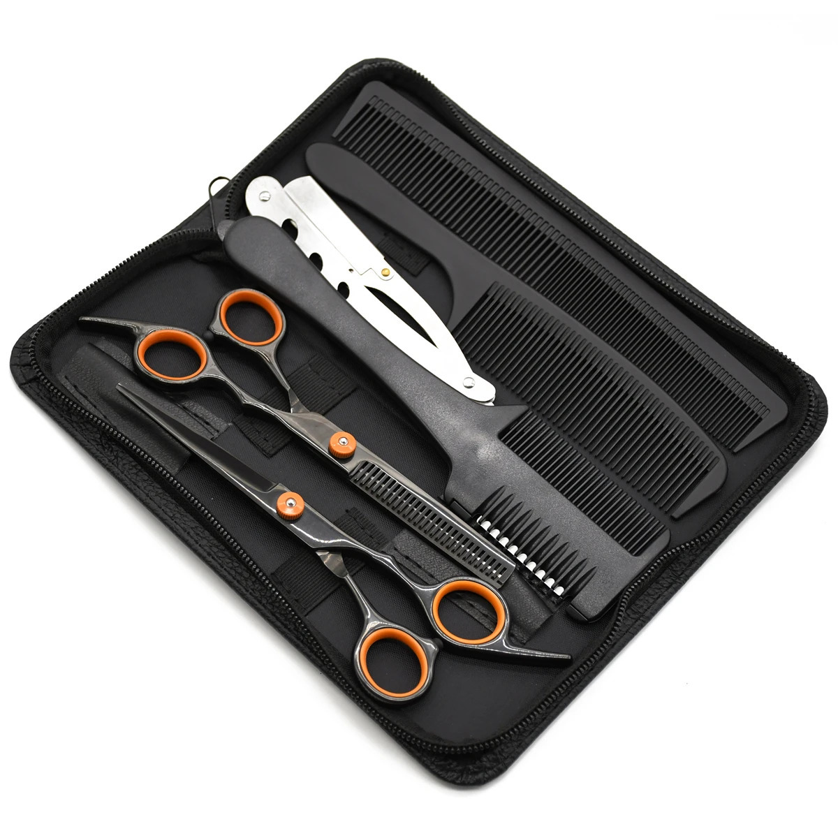 Hair Scissors 6 Japan Stainless Professional Hairdressing Scissors Barber Shop Hair Cutting Scissors Thinning Shears Razor Comb 250414