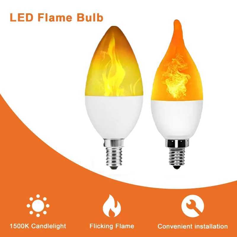 2PCS E14 Led Simulated Flame Bulbs 9W AC85-265V Luces Home Electronic Accessories Lamp Flame light Effect Bulbs Lampada C251115