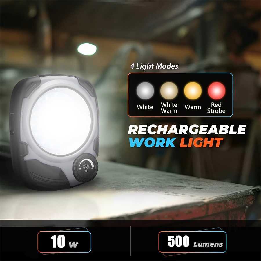 Built-in Battery Rechargeable Portable Lanterns With /Hook Multifunctional Outdoor Camping Emergency Working Flashlight M251115