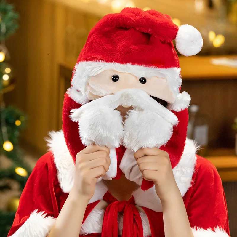 New Kawaii Santa Elk Hat Scarf Cute Keep Warm in Winter Super Soft Cartoon Fashion Decor Baby Christmas Halloween Birthday Gift Y251115