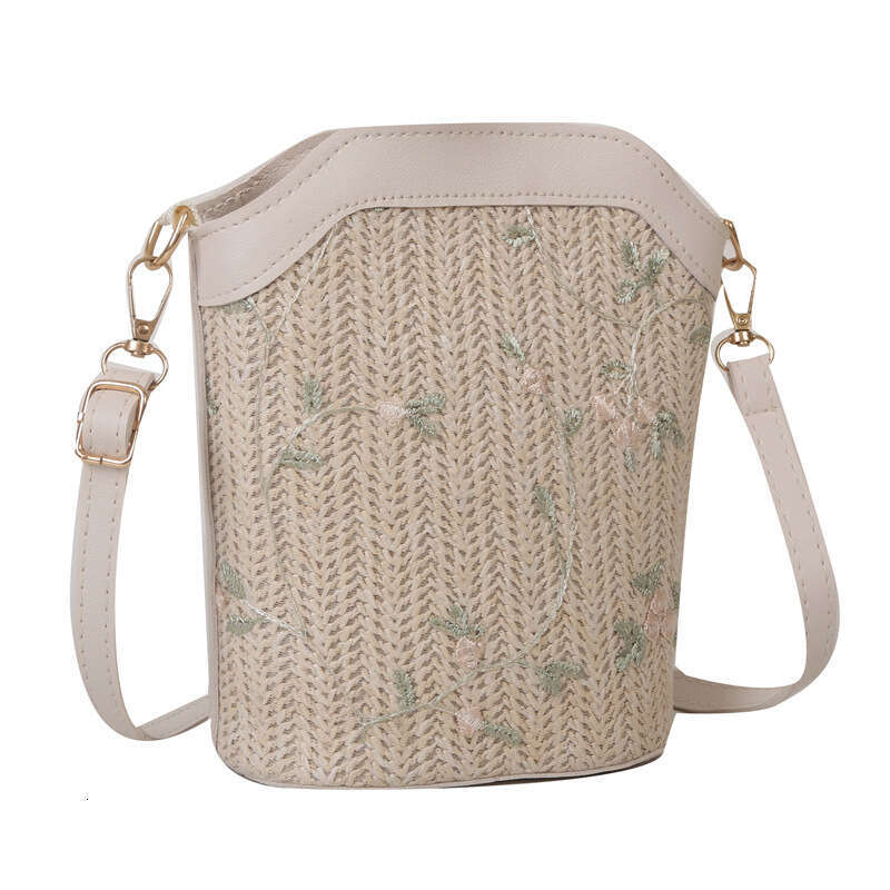 Handmade Beach Bag This Year Small For Women In Summer Trendy And Fashionable One Shoulder Crossbody Bag Popular Lace Grass Woven Bucket Bag On The In