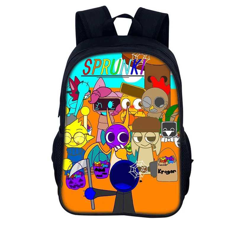 Sprunki School Backpack Bag Incredibox Sprunki School Bag Backpack Mochila Sprunki Student Back Pack Bag Christmas GiftW251114