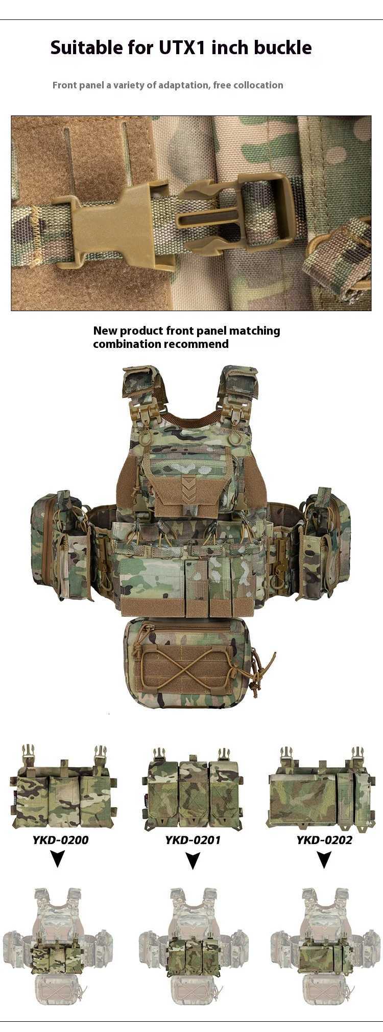 tactic YAKEDA este echipat cu mai multe pachete de accesorii i un sistem Molle extensibil cu o demontare rapid. XJ251114