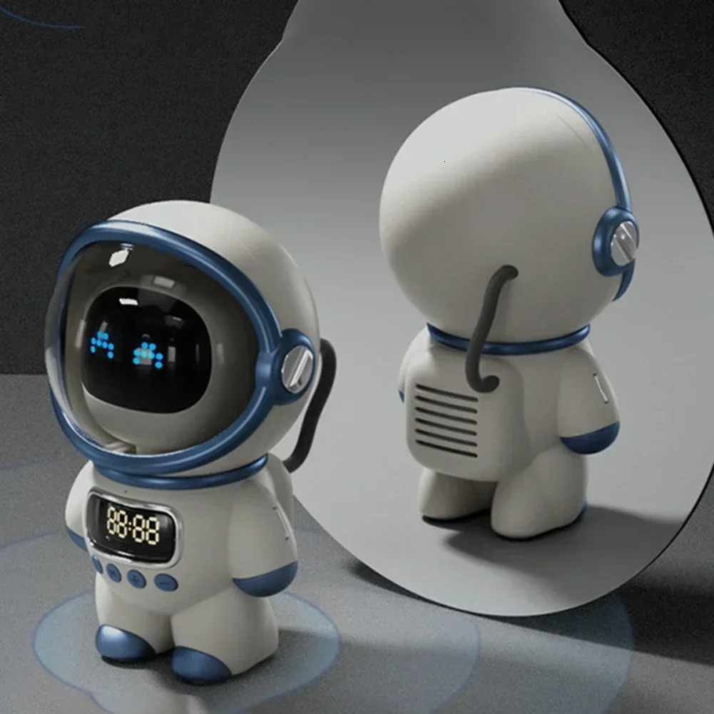 Smart astronaut portable stereo interactive audio Bluetooth compatible speaker mini speaker with alarm clock creative gift 250414