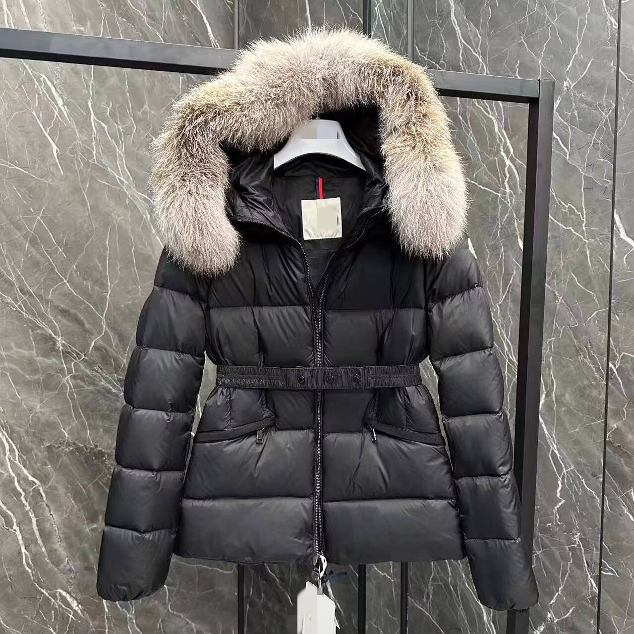 2025 Winter Womens Waterproof Stand Collar Short Waist-Cinching Down Jacket New White Goose Pearl Glossy No-Wash Coat Slim