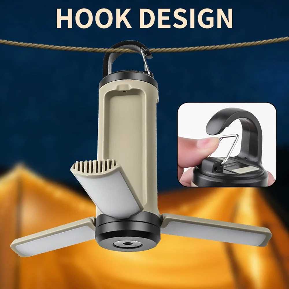 Outdoor Camping Lantern 6 Modes Adjustable Brightness Hanging Foldable Emergency Light LY23 Flashlight Tent Light for Hiking M251115