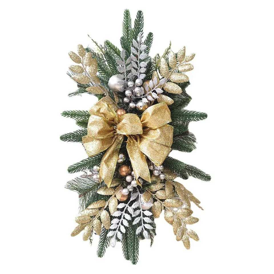 Atmosphere Decorative Garland Ornament Christmas Wreath Party Supplies Home Door Window Decoration For Holiday Wall DoorM251115