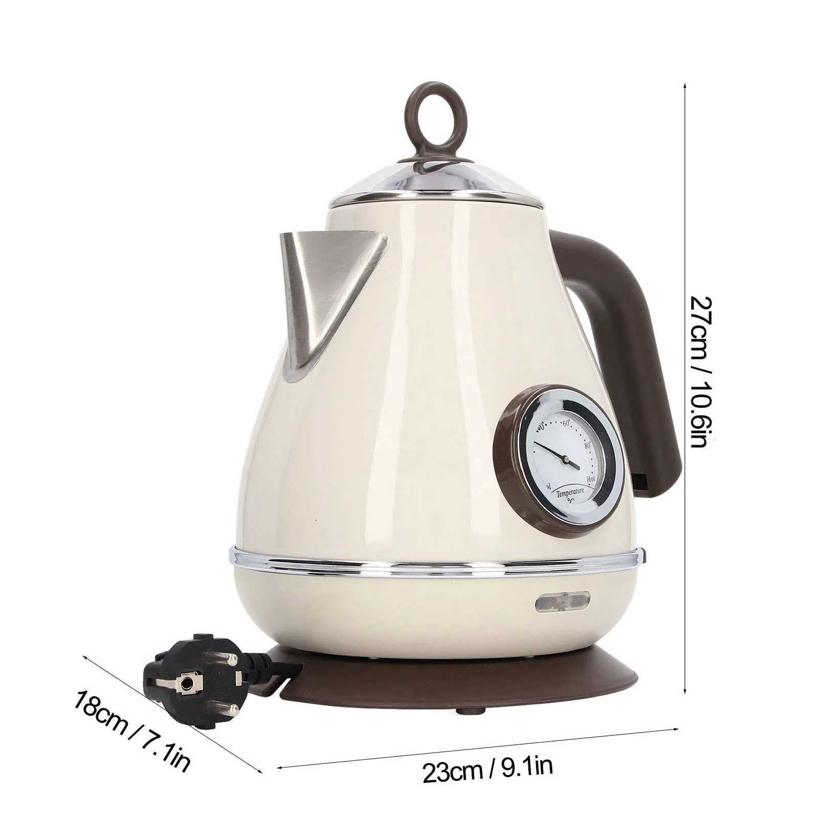 Electric Hot Water Kettle Electric Water Kettle Temperature Display Retro Paint Electric Kettle with 360 Degree Rotating Base Y251114