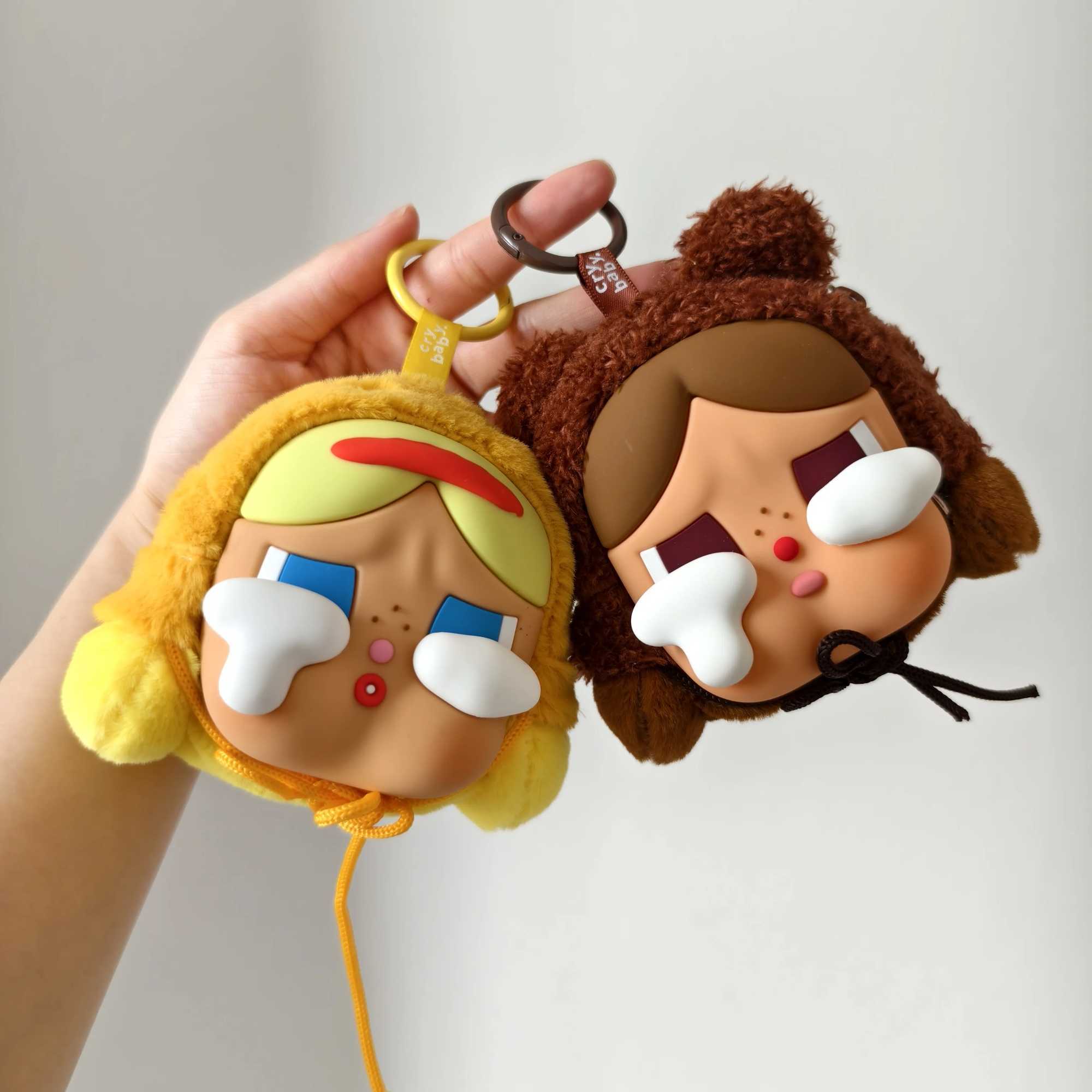 Crybaby Tear Factory series headphone bag creative peripheral gift anti drip headphone zipper bag vinyl plush keychain pendant toy X250415