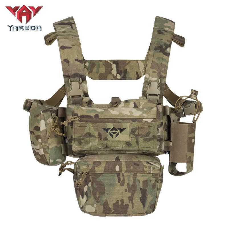 YAKEDA Tactical Chest Rig with 5.56/7.62 Magazine Pouch Holder Pistol Pouch Wing Pouch Molle Dangler Pouch XJ250730XJ251114