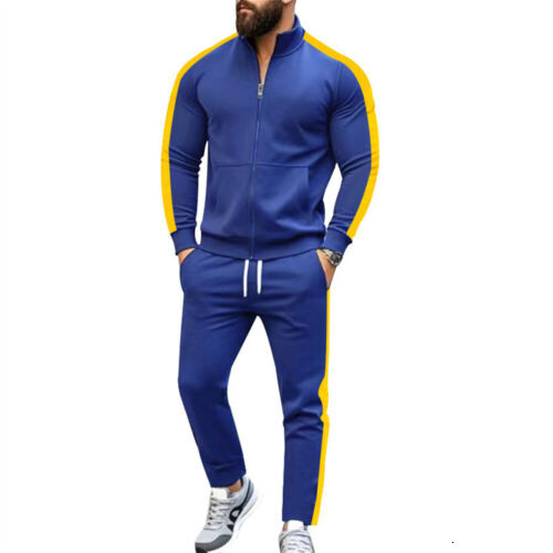 Piece Mens 2 Sweatsuits Sport Set Tracksuit Jogger Sweatshirt Pants Suits Outfit