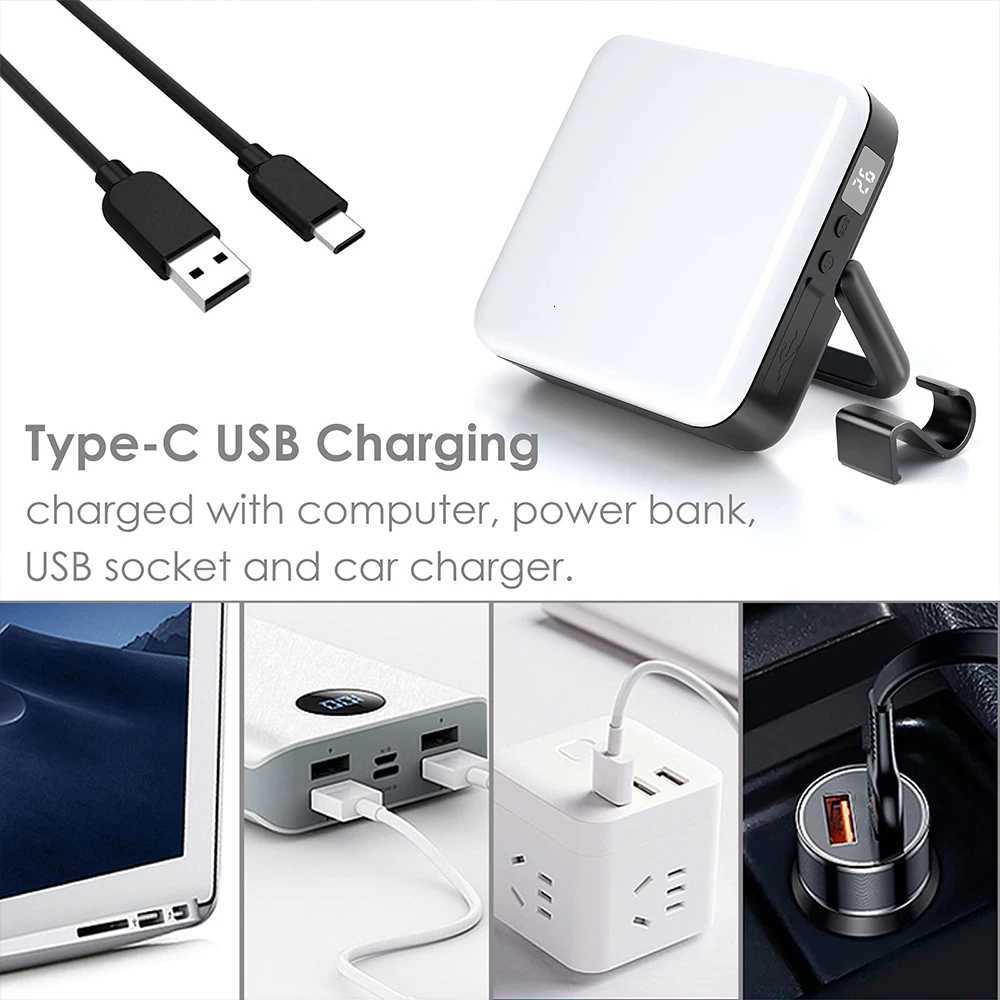 10000mAh Rechargeable Camping Lantern Portable Outdoor Camp Light Magnet Emergency Light Hanging Tent Bulb Powerful Work Lamp M251115