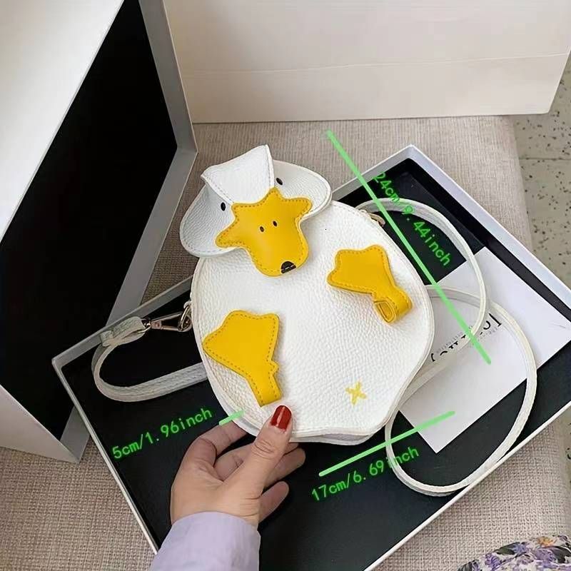 Duck Shaped Crossbody Bag, Kawaii Color Contrast Coin Purse, Cartoon Design Shoulder Bag