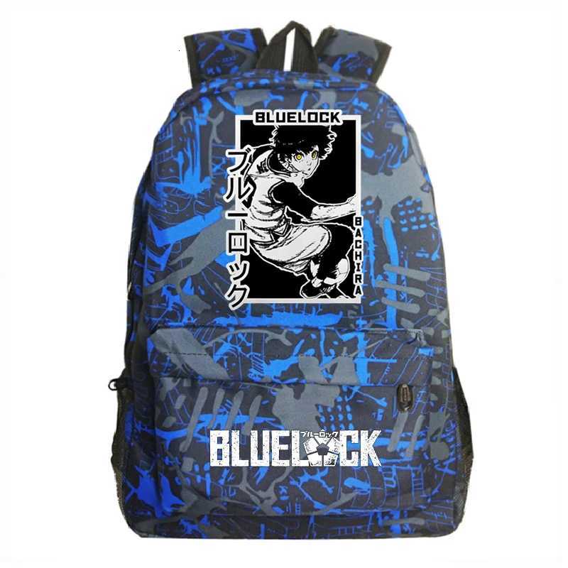 Hot Anime BLUE LOCK Fashion Backpack Nagi Isagi Yoichi Graphic School Bags Cosplay Travel Rucksack Boys Girls Cartoon BookbagW251114