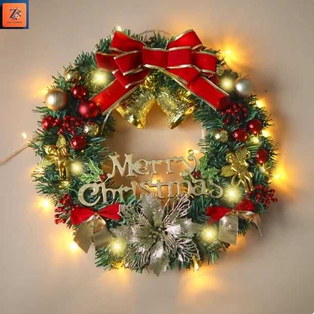 Realistic Christmas Wreath Garland Decor New Door Hanging Rattan For Home Party Venue Layout For Thanksgiving GraduationM251115