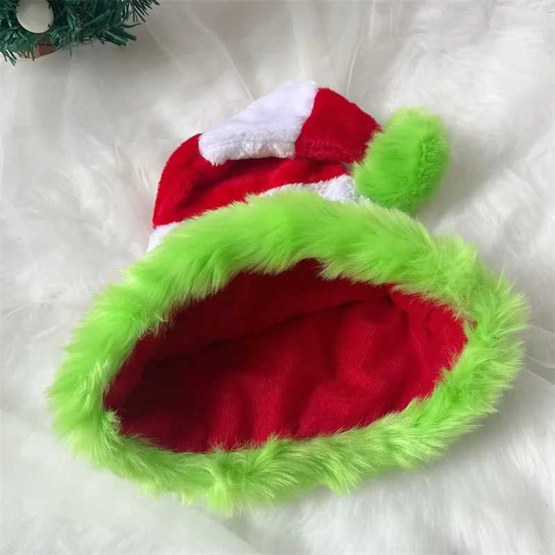 Splicing Christmas Santa Hat Xmas Long Plush Holiday Red Hat For Woman And Man Unisex 2025 New Year Festive Party Supplies Gifts Y251115